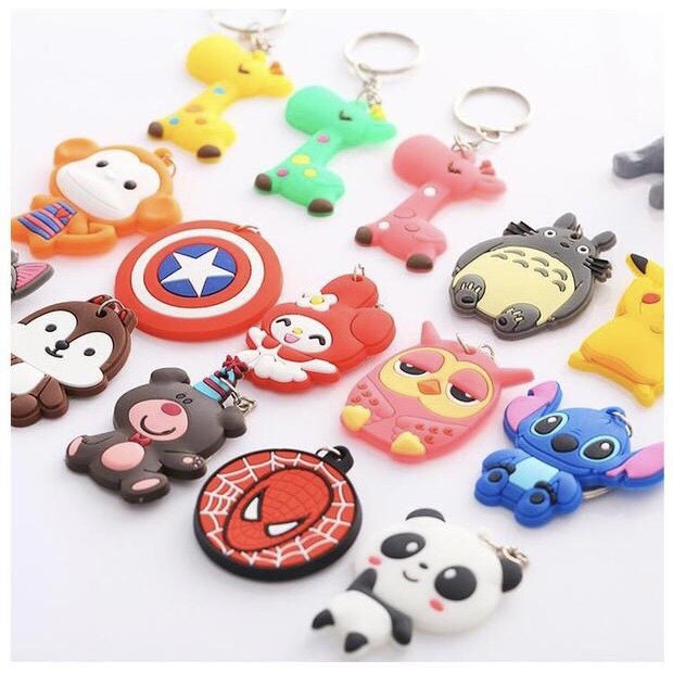 Móc khóa nhựa dẻo PVC dễ thương nhiều hình thù cao cấp