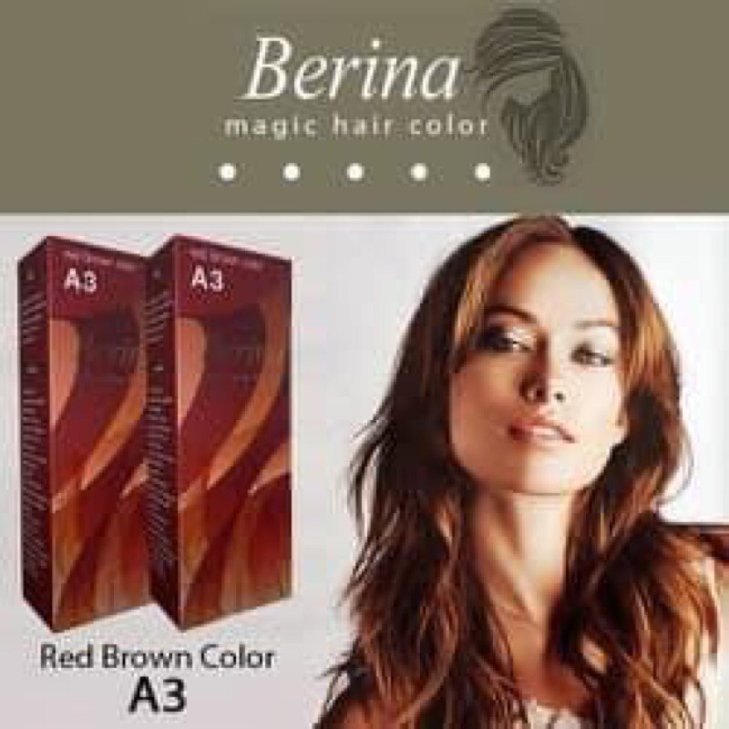 Thuốc Nhuộm Tóc Berina Thái lan màu nâu đỏ dành cho tóc bạc(hàng chuẩn)
