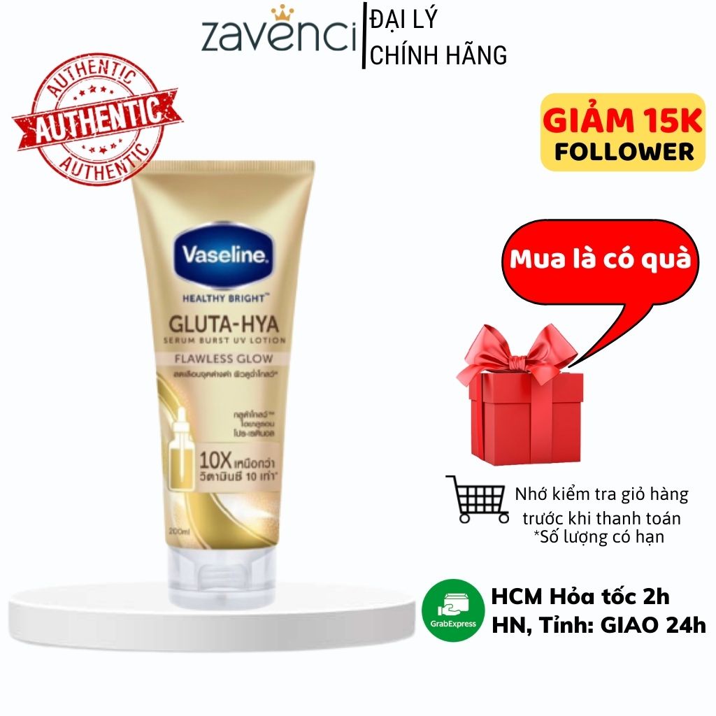 Sữa dưỡng thể VASELINE Healthy White Perfect Serum 10X Dưỡng Trắng Da Hiệu Quả Nhanh Chóng Chỉ Sau 14 Ngày (320ml)