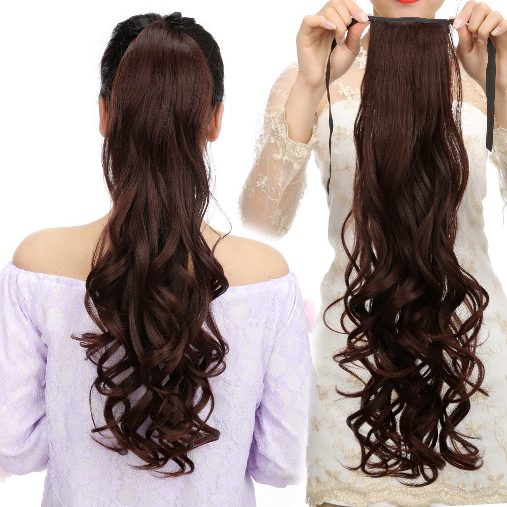 Tóc giả nữ cột xoăn 60cm 😍FREESHIP😍 Tóc cột xoăn 60cm C149