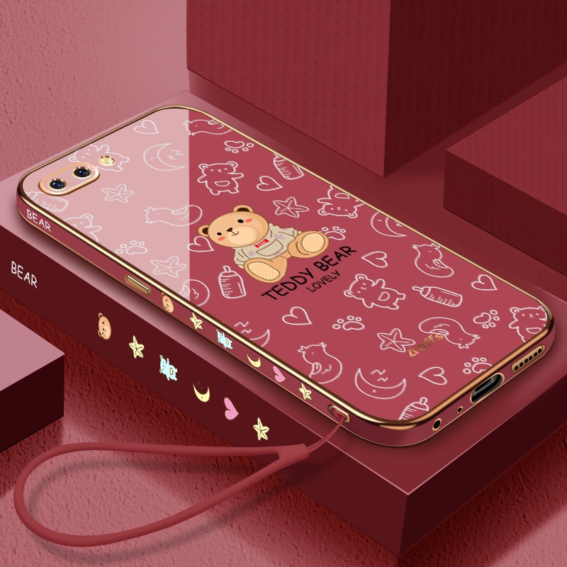 Ốp Điện Thoại Mềm Siêu Mỏng Hình Gấu Bông Cho Oppo A53 2020 Oppo A3S Oppo A12E Oppo A15 Oppo A15S Oppo RENO 4F Oppo RENO 5F
