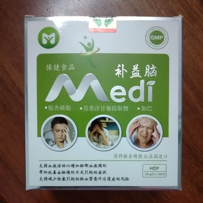 BỔ NÃO MEDI hộp 18 gói CHIẾT XUẤT 100% TỪ THÀNH PHẦN TỰ NHIÊN