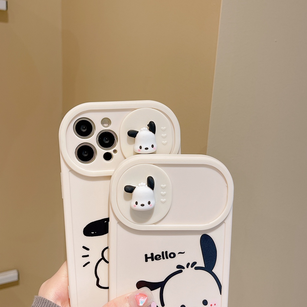 Ốp Điện Thoại Dẻo Họa Tiết Hoạt Hình Chú Chó &amp; Hoa Đeo Tay Chống Rơi Cho iPhone 11 / 12 / 12PRO MAX / 13PRO MAX / 7 / 8Plus