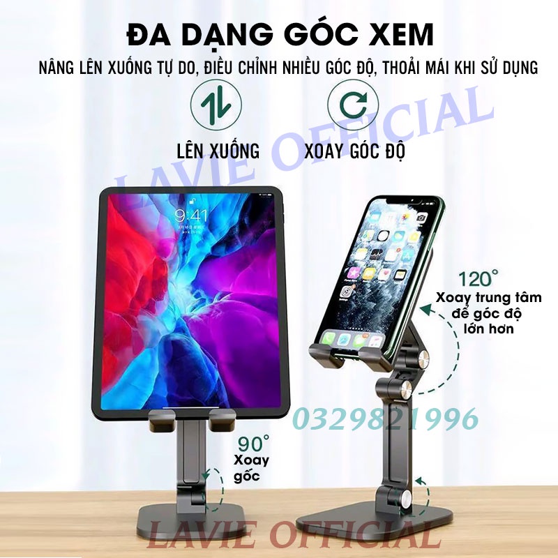 Giá Đỡ Điện Thoại Để Bàn GP - Giá đỡ Máy Tính Bảng Điều Chỉnh Nhiều Góc Độ Xem Phim, LiveStreem, Gọi Video Facetime