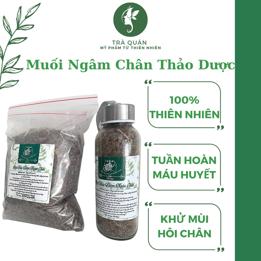 Muối Ngâm Chân Thảo Dược Tặng Kèm Lọ Tinh Dầu Hỗ Trợ Ngủ Ngon Giảm Đau Nhức Xương Khớp Chăm Sóc Đôi Chân Trà Quán