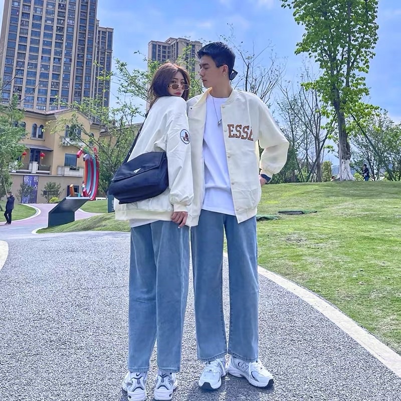 Áo khoác Bomber [CÓ ẢNH THẬT] from rộng unisex áo khoác bomber da lộn hai lớp dày dặn thêu chữ TENNESSEE