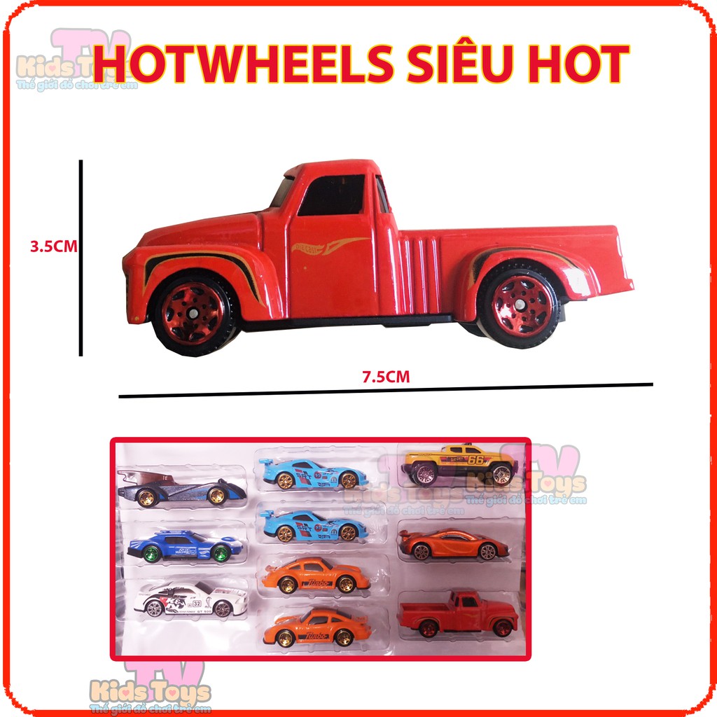 ( SIÊU HOT+ QUÀ TẶNG) Set 10 xe Đồ chơi mô hình Hotwheels nhiều màu tỉ lệ 1:64 Kidstoys TV