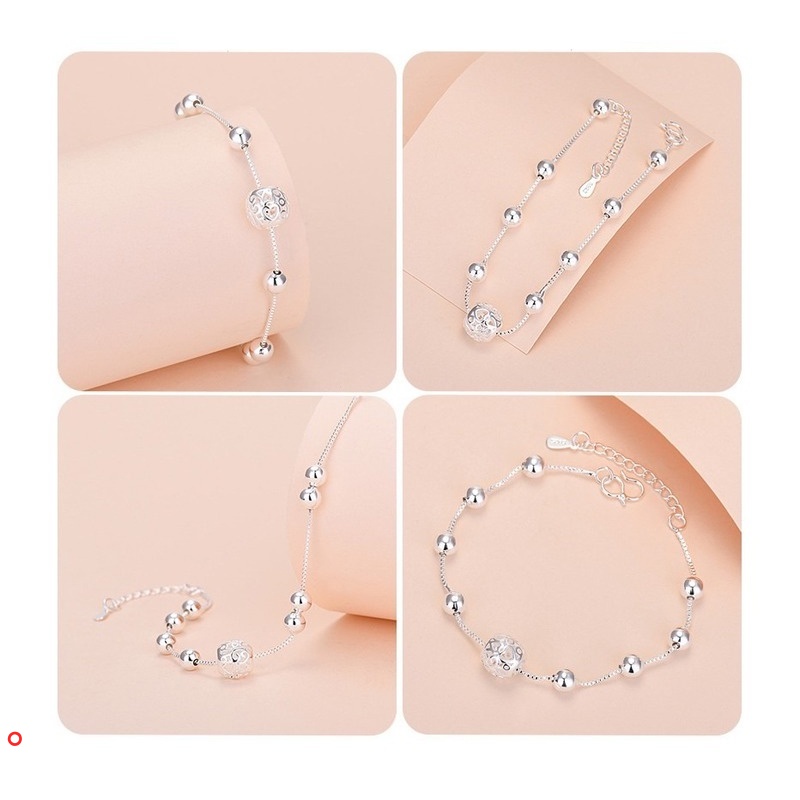 Lắc tay mạ bạc 925 27 thiết kế tùy chọn phong cách Hàn Quốc dễ thương thời trang cho nữ