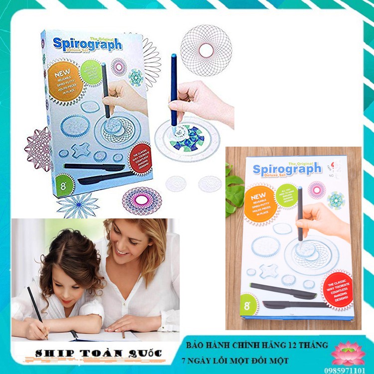 Bộ thước vẽ họa tiết sáng tạo Spirograph No:2143