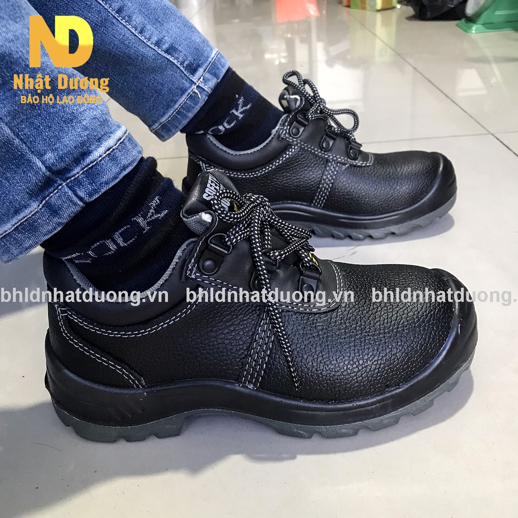 Giày bảo hộ lao động nam Jogger Bestrun S3 thấp cổ, Giầy bảo hộ da nubuck đế PU 2 lớp