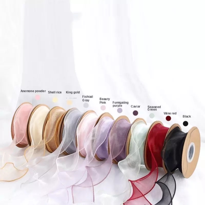 Ruy Băng Voan Viền Lượn Sóng Bản Rộng 4cm (Bán mét)