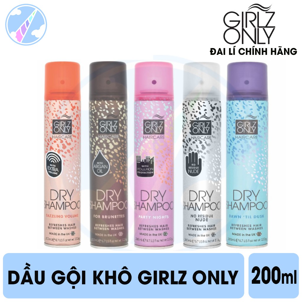 Dầu Gội Khô Girlz Only 200ml