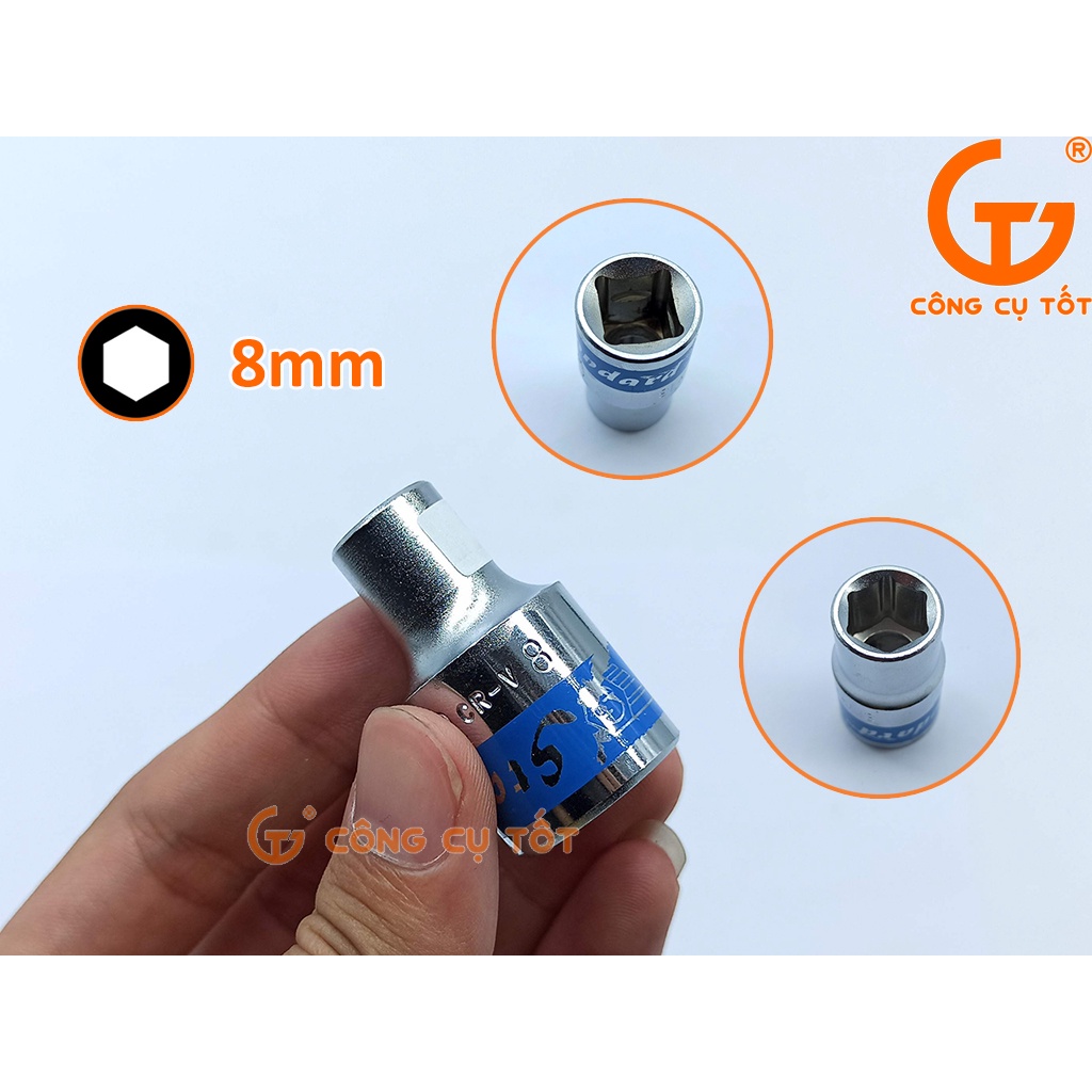 Bộ 19 đầu tuýp lục giác Standard 1/2inch 8-32mm