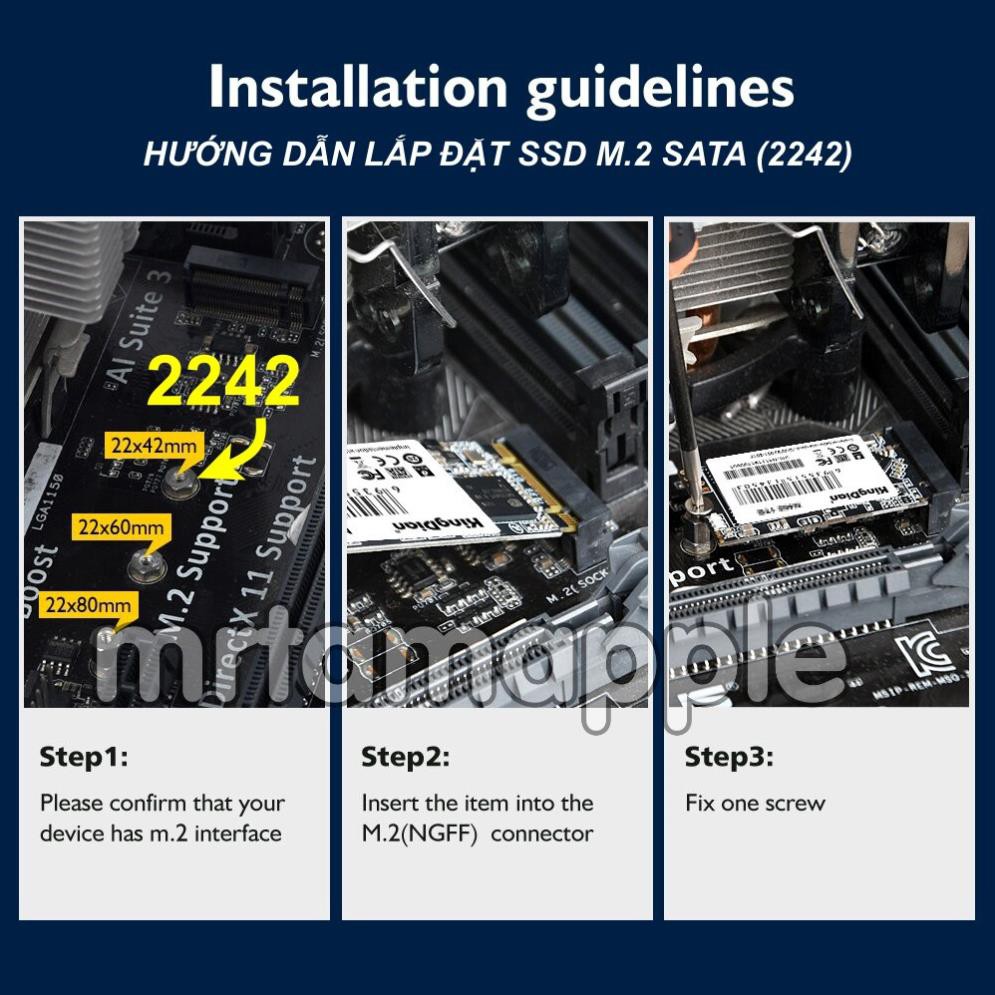 Ổ CỨNG SSD M2 SATA 3 NGFF (2242) KINGDIAN N400 (120GB / 240GB) TỐC ĐỘ CAO