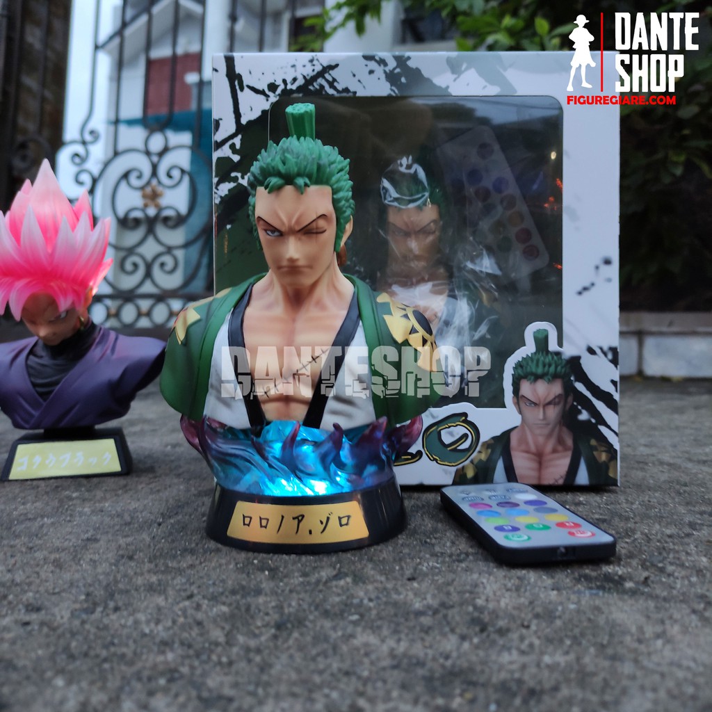 Mô hình Figure One Piece Tượng Bán Thân Luffy - Zoro Led RPG FullBox