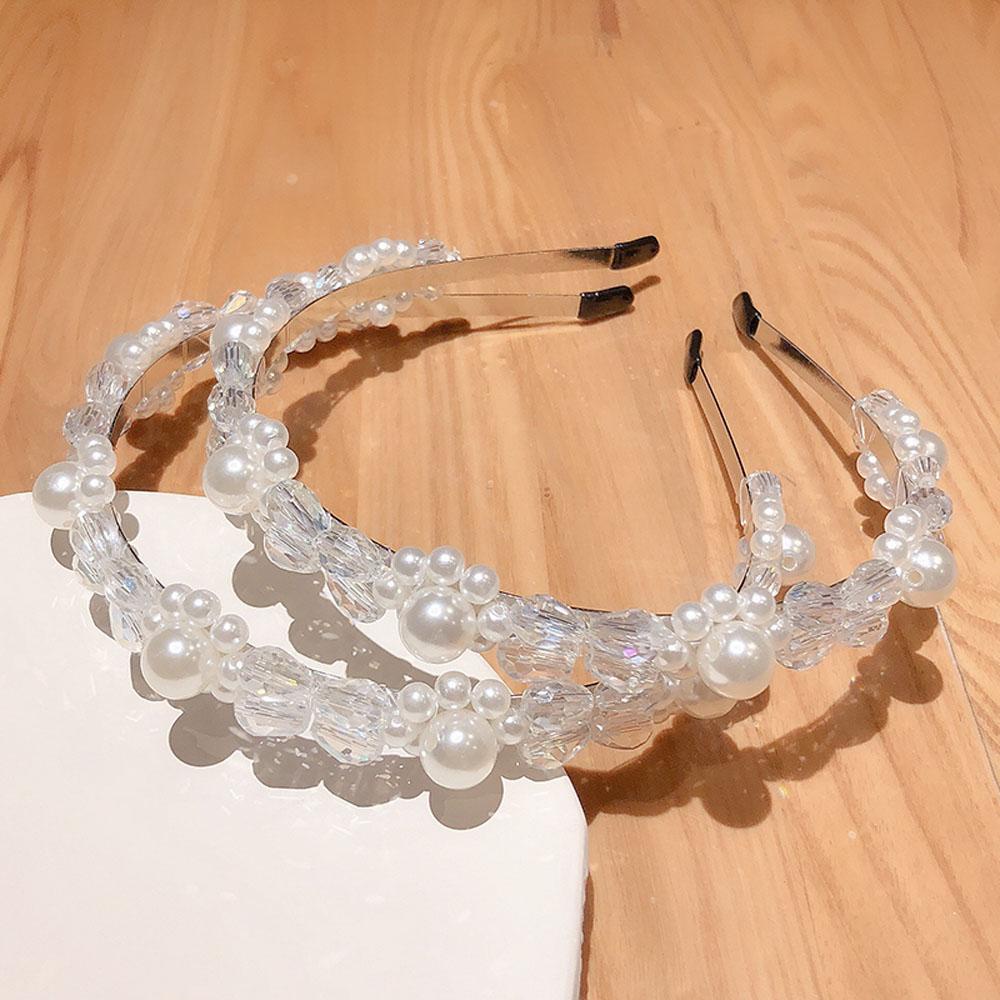 2 Băng Đô Cài Tóc Đính Hạt Thời Trang Đơn Giản Cho Nữ