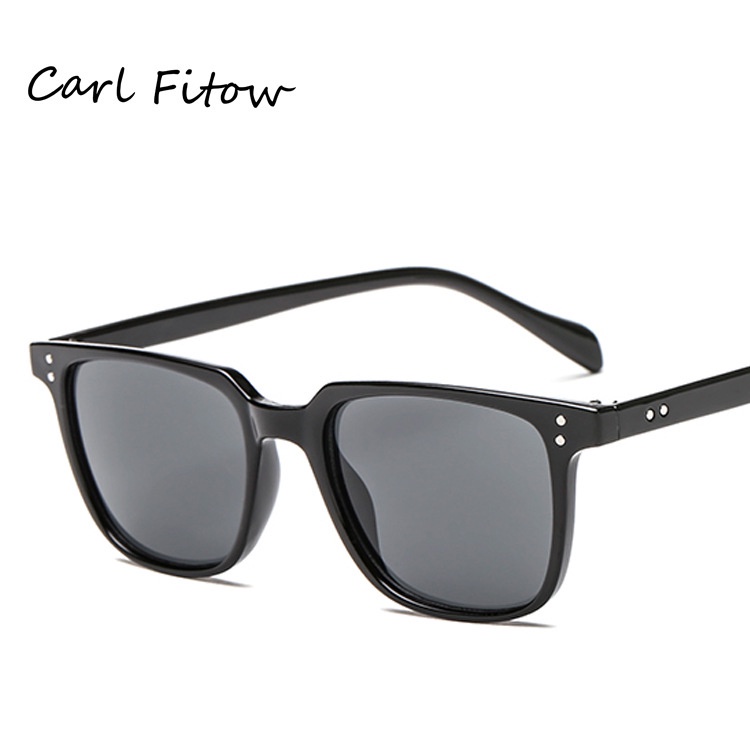 Kính râm vuông đen lái xe UV400 thời trang dành cho nam