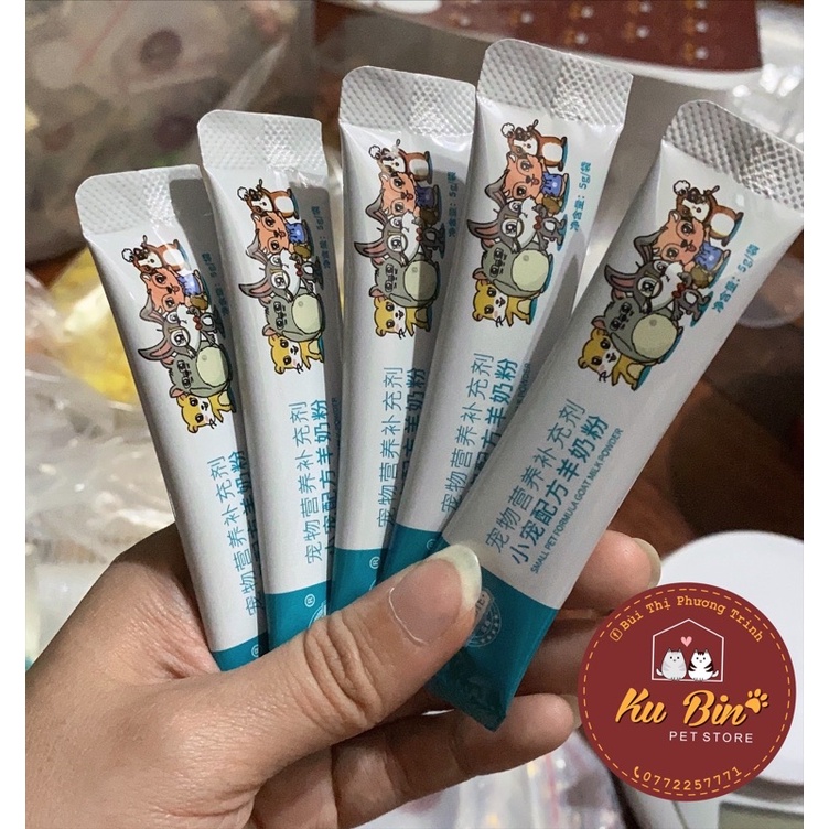 Bột sữa dê Jessie (gói 5gr) cho hamster, thỏ, bọ ú, sóc, nhím...
