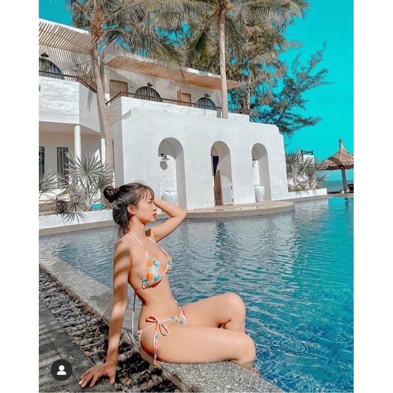 Đồ bơi nữ họa tiết trai cam [hình thật ] | BigBuy360 - bigbuy360.vn