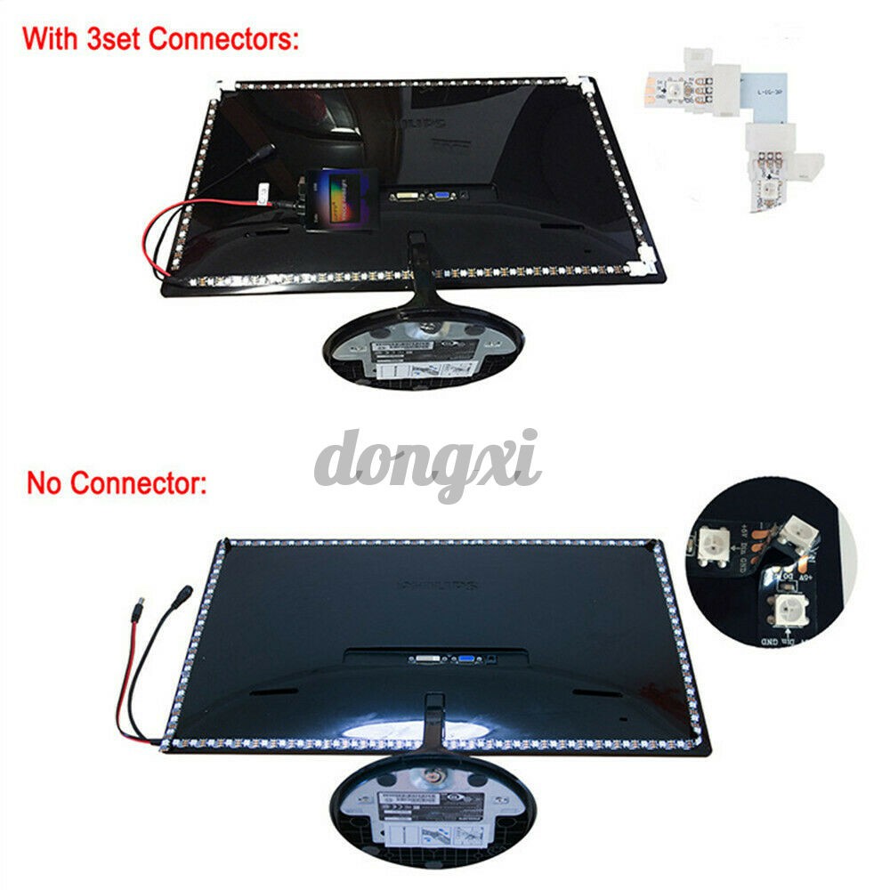 1/2/3/4/5m DIY Ambilight TV PC USB LED Strip HDTV Computer Monitor Backlight