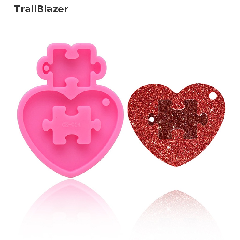 Tbvn Heart Keychain Silicone Mold Epoxy Craft Resin Molds DIY Handmade Clay Mold Jelly