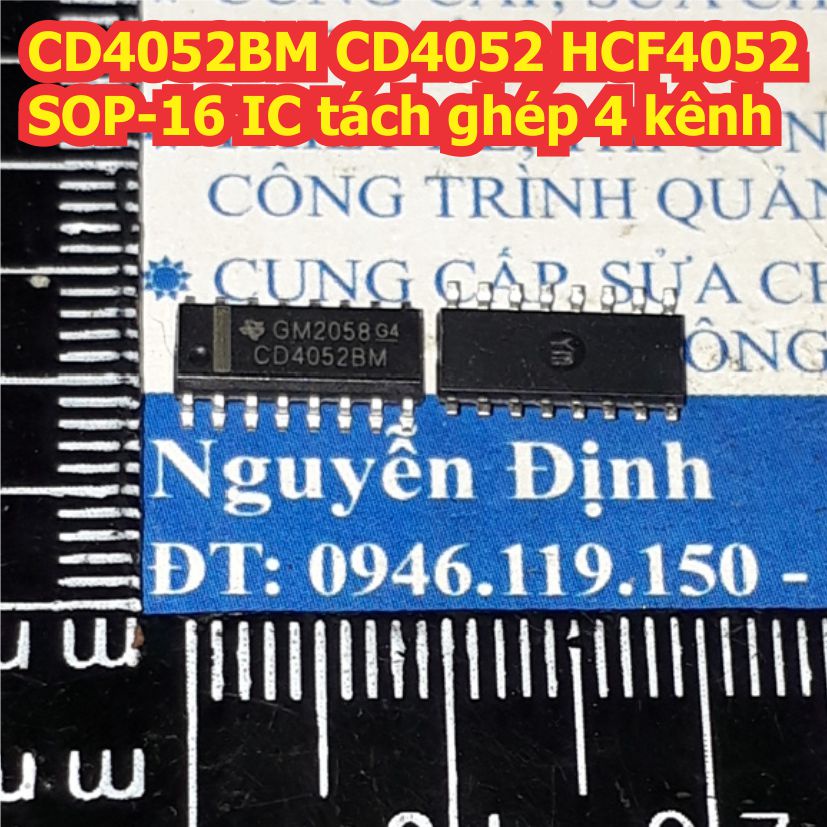 10 con CD4052BM CD4052 HCF4052 SOP-16 IC tách ghép 4 kênh kde8193