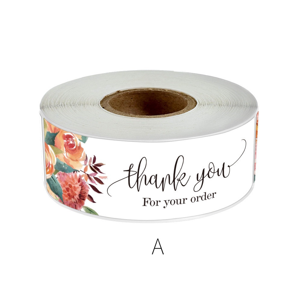 Cuộn 120 Nhãn Dán Trang Trí In Chữ Thank You 7.5*2.5cm
