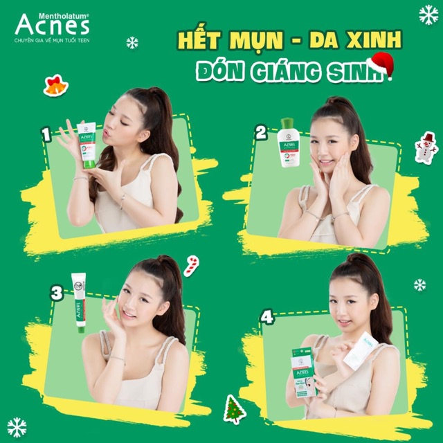 Bộ Sản Phẩm kháng khuẩn ngừa Mụn ACNES TRIO ACTIV