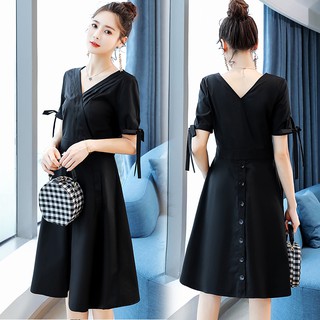  Đầm dáng xòe ly cổ cho người béo mập