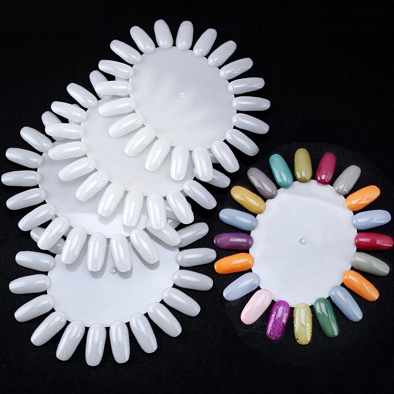 Thẻ Móng Tay Giả Hình Oval Bằng Acrylic UV