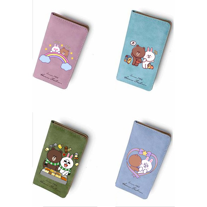 Ví gấu brown thỏ cony da lộn dạng dài VLDI5 bóp cầm tay cute dễ thương