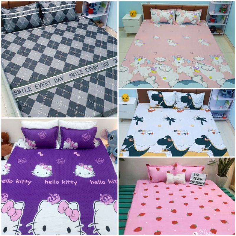 bộ drap ga gối cotton poly 1m6/1m8  ( chat chọn  mẫu) | BigBuy360 - bigbuy360.vn