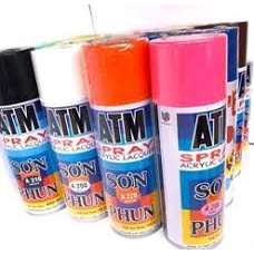 Sơn xịt ATM cầm tay đủ màu tiện lợi,Sơn phun dạng xịt ATM ,TV các màu Thái