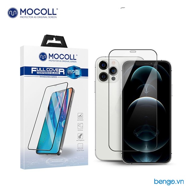 Dán cường lực iP 12 Pro Max MOCOLL 2.5D Full màn hình/Full màn hình Clear