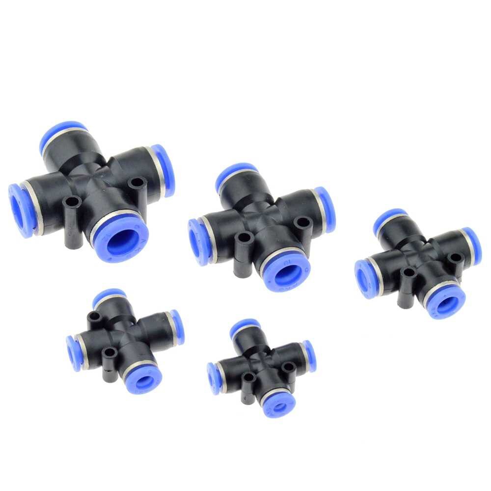 ĐẦU NỐI CHỮ THẬP PZA KHÍ NÉN, PHUN SƯƠNG ĐẦY ĐỦ KÍCH THƯỚC ỐNG 8mm