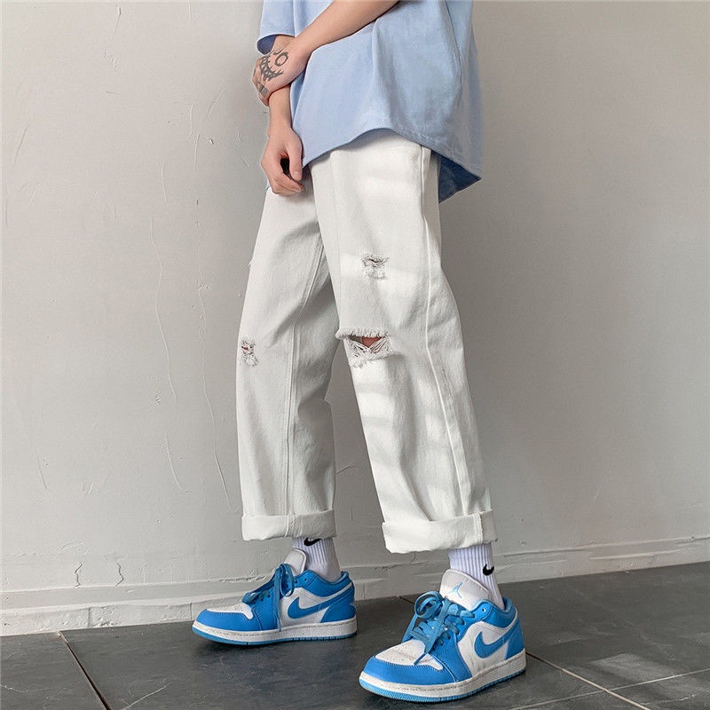 Quần Jeans Lửng Ống Đứng Thời Trang Cho Nam