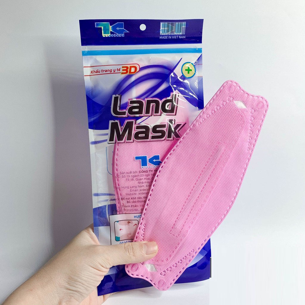 Khẩu Trang 3D Kháng Khuẩn LandMask KF94, Set 1 Bịch 6 Cái Có 6 Màu (Hàng Chính Hãng)