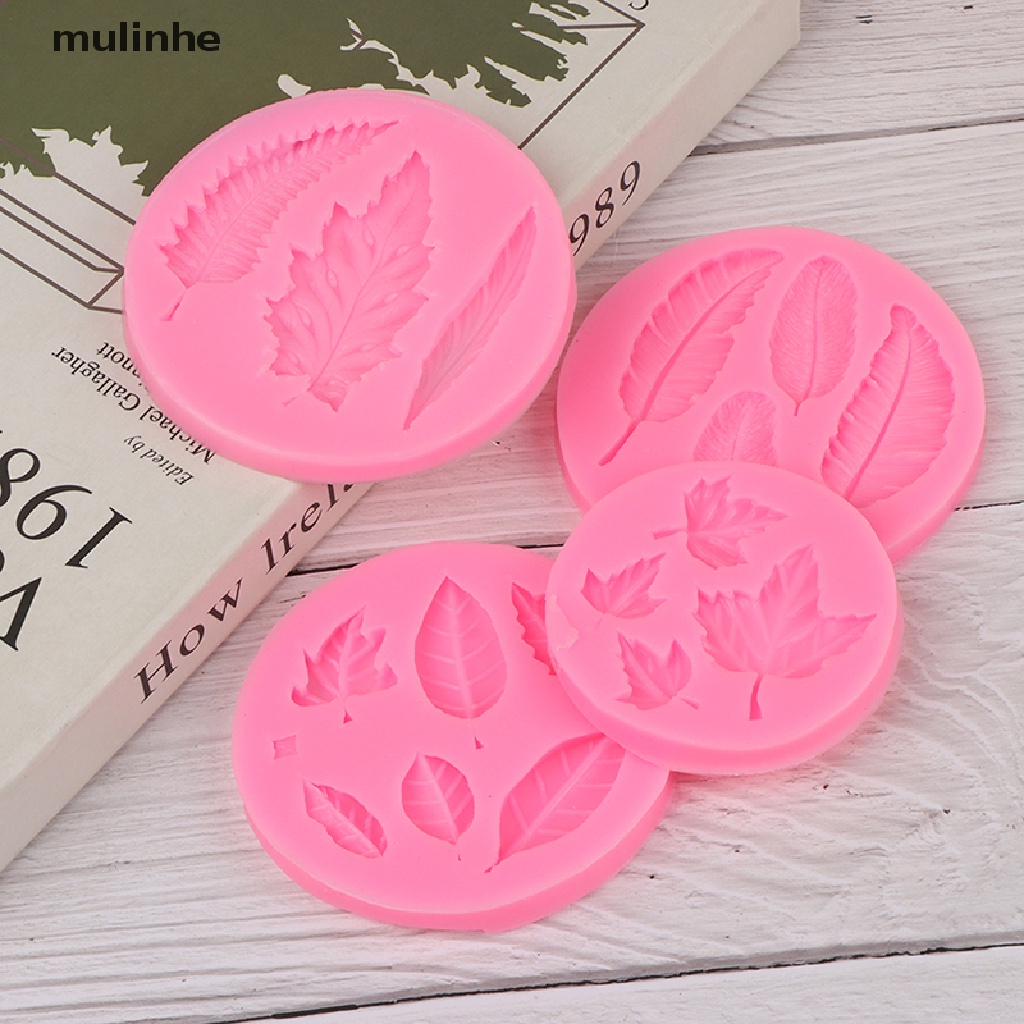 Khuôn Silicone Làm Kẹo Đường Hình Chiếc Lá DIY