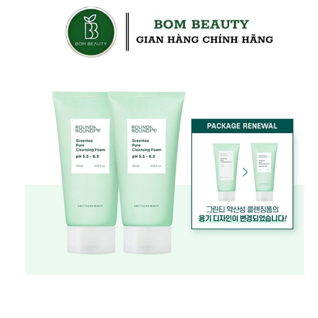 Sữa rửa mặt Roundaround green tea pure cleansing foam