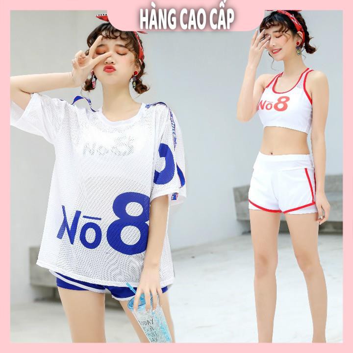 Set bơi thể thao cho nữ bộ bơi 3 mãnh có áo lưới năng động cá tính | BigBuy360 - bigbuy360.vn