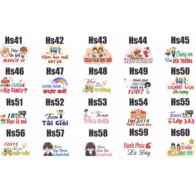 Hashtag check in cho học sinh mầm non, tiểu học, khai giảng