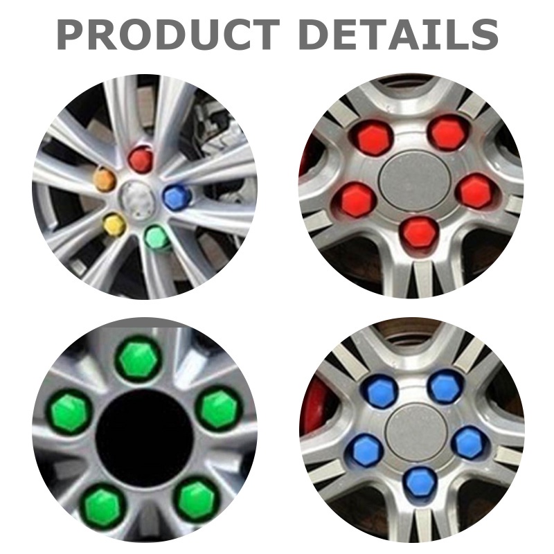 Set 20 Nắp Đậy Bảo Vệ Ốc Vít Bánh Xe Ô Tô 17mm
