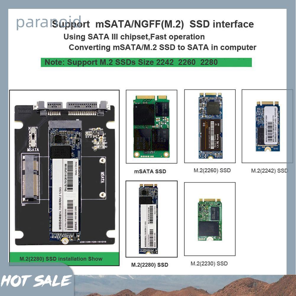 Bộ Chuyển Đổi Thẻ Nhớ Ssd 2 Trong 1 Msata Sang Sata Ngff M.2 Sang Sata3 | BigBuy360 - bigbuy360.vn