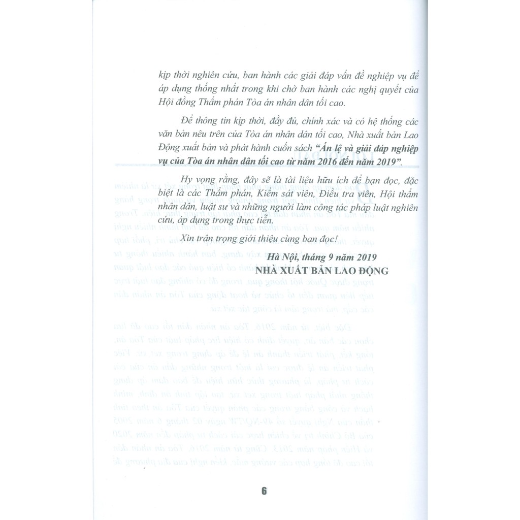 Sách - Án Lệ Và Giải Đáp Nghiệp Vụ Của Tòa Án Nhân Dân Tối Cao (Từ Năm 2016 Đến Năm 2019) | BigBuy360 - bigbuy360.vn