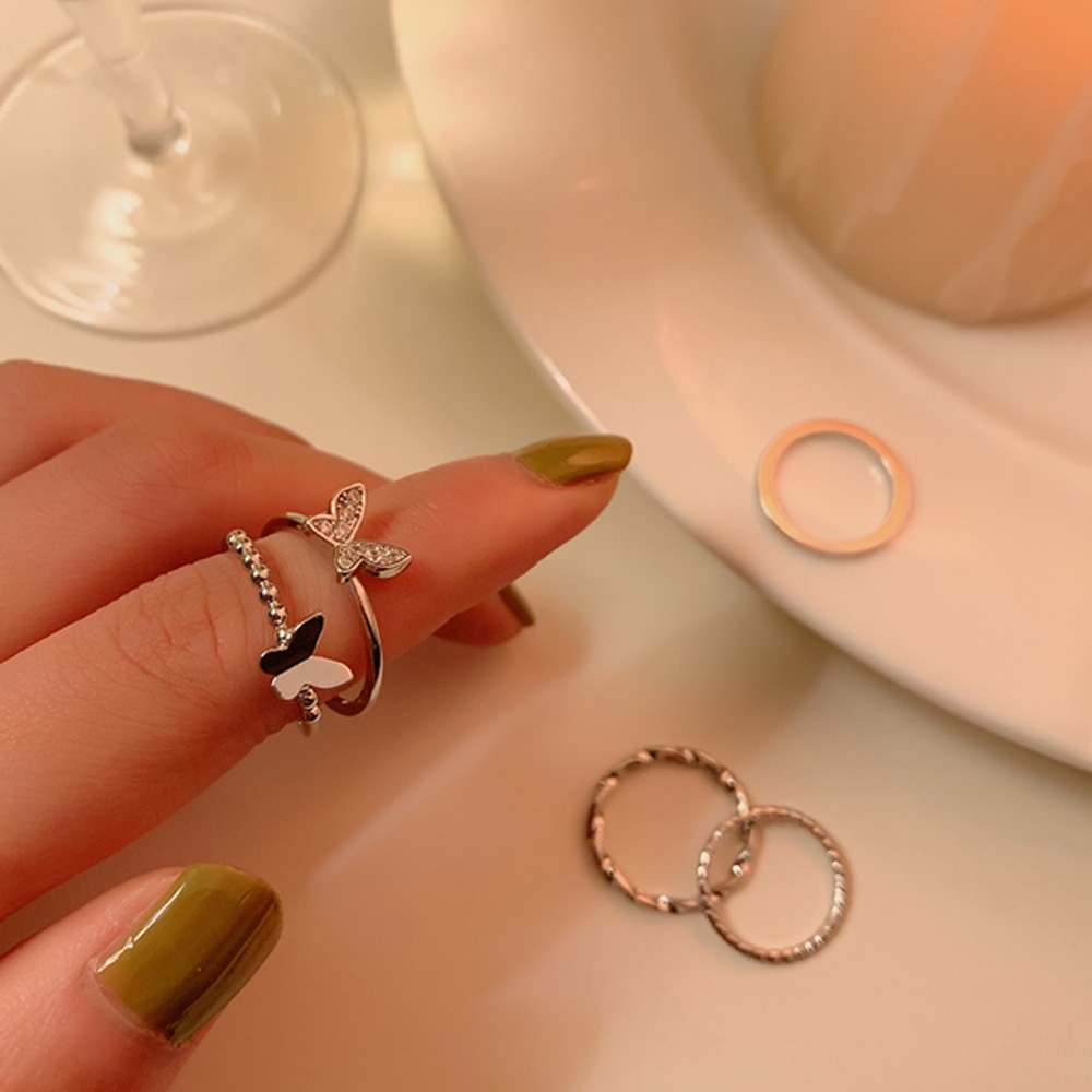 Nhẫn Đeo Tay Hình Bướm Đính Đá Thời Trang Cho Nữ