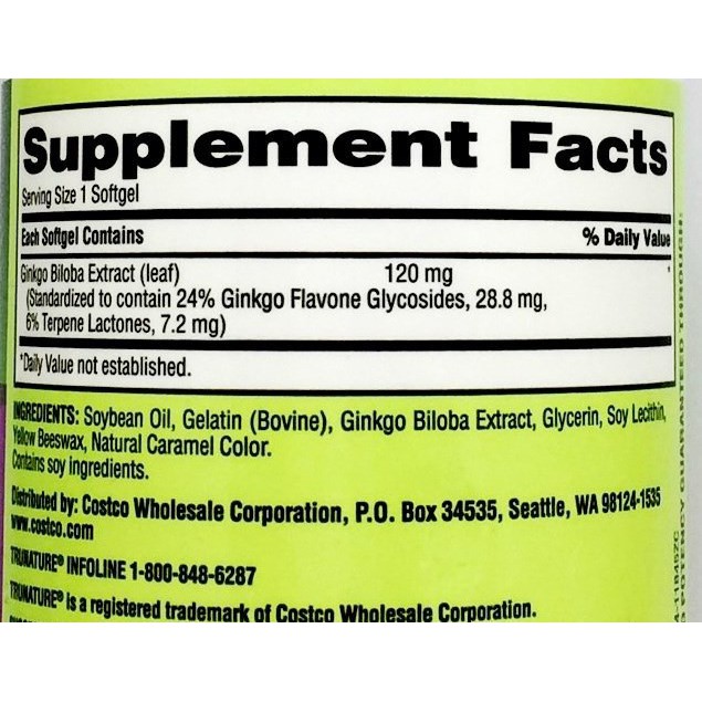 Hộp quà tặng Bổ Não Trunature Ginkgo Biloba 340 Viên | BigBuy360 - bigbuy360.vn