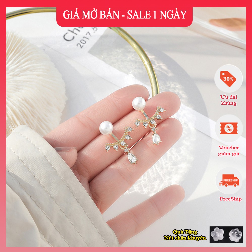 [GIÁ MỞ BÁN - SALE 1 NGÀY] Khuyên tai nữ| Bạc 925 đính đá mỏ neo| Bông tai đẹp - Wink Accessories L1L01