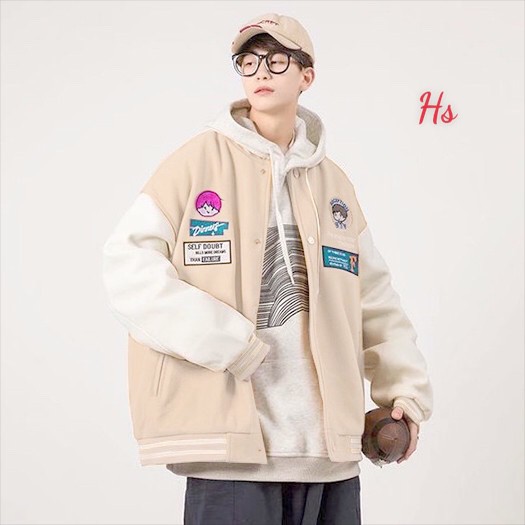 Áo khoác bomber logo cậu bé reception,chất dày dặn,hàng xịn - Shop Q&amp;V SP000627