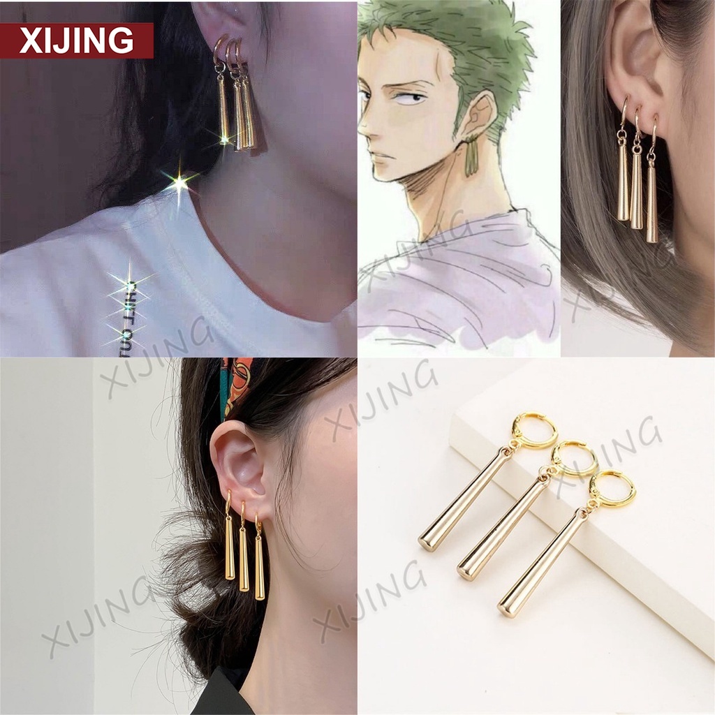 【COD】Set 3 khuyên tai phong cách roronoa zoro trong phim one piece cá tính