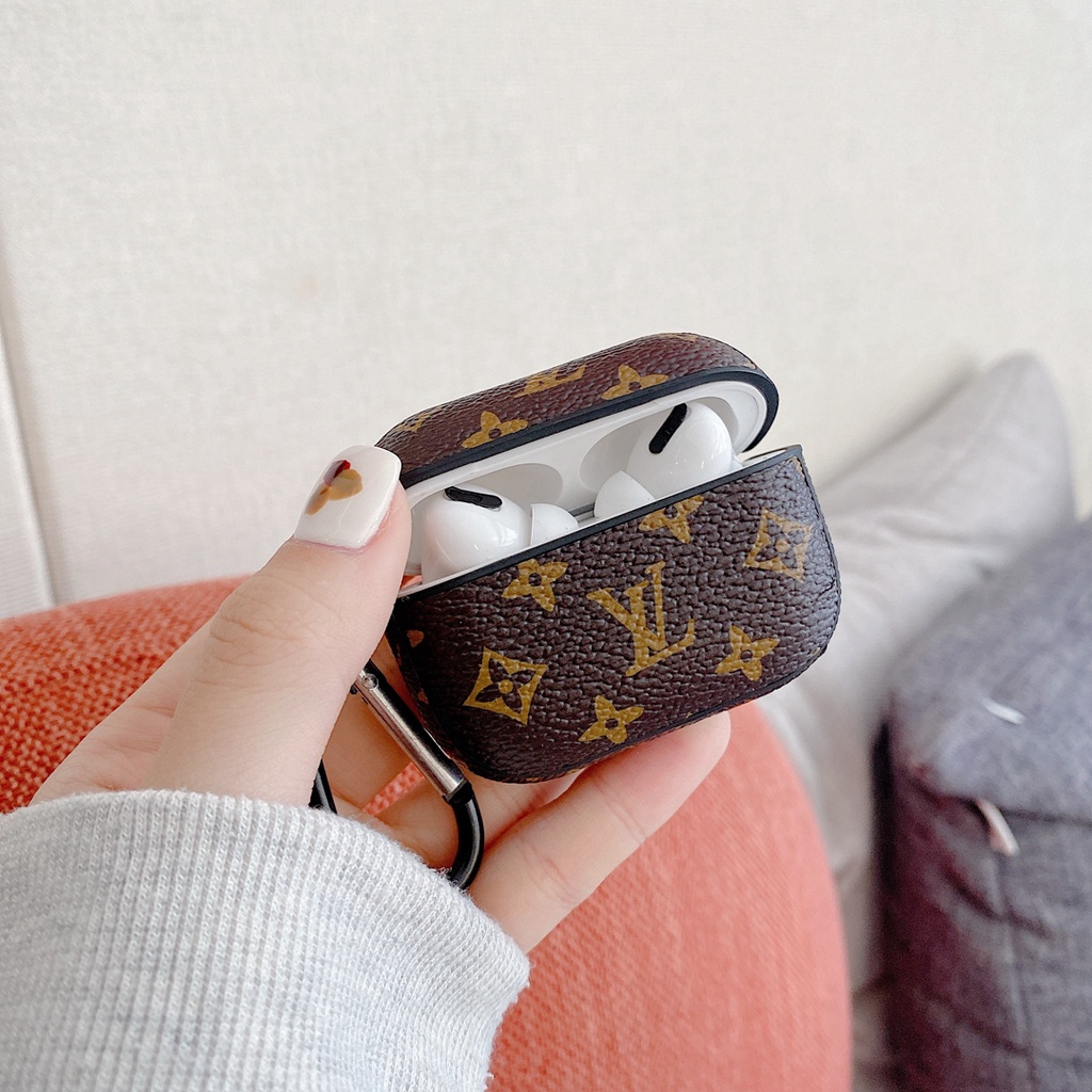 Vỏ Bảo Vệ Hộp Sạc Tai nghe không dây Apple AirPods1/2/3 Pro In logo LV Thời Trang